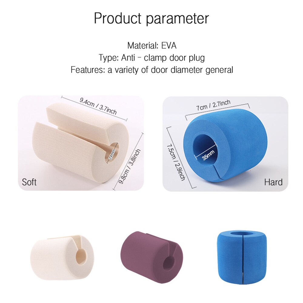 Foam Door Stoppers Holder Wall Protector Door Bumper EVA C Shape Cabinet Locks Protect Safety Baby Finger Pinch Guard For Kids