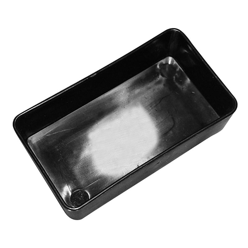 Terrario de caja de comida de agua de plástico negro para alimentar a las tortugas de insectos