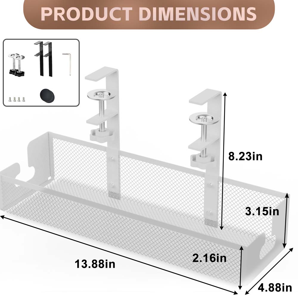 Under Desk Office Table Organizer Rack No Drill St... – Grandado