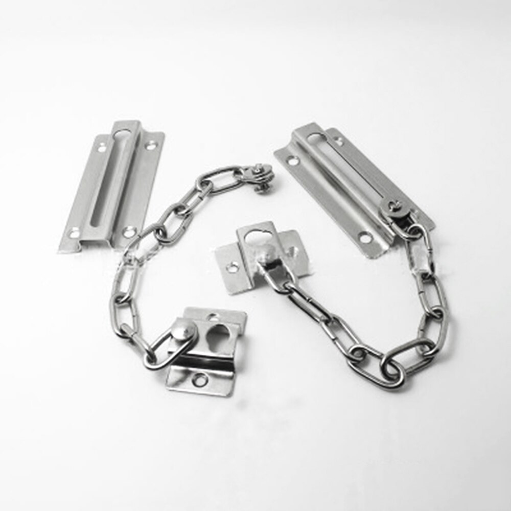 Stainless Steel Sliding Door Lock Safety Chain Bolt Locks Hotel Office Security Chain for Display Cabinet