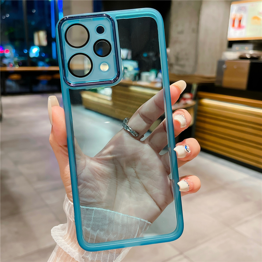 Jednokolorowe przezroczyste etui na telefon dla Xiaomi Redmi Uwaga 12S 11S 11 12 13 zawodowiec plus Przezroczyste silikonowe etui z TPU na obiektyw z tyłu