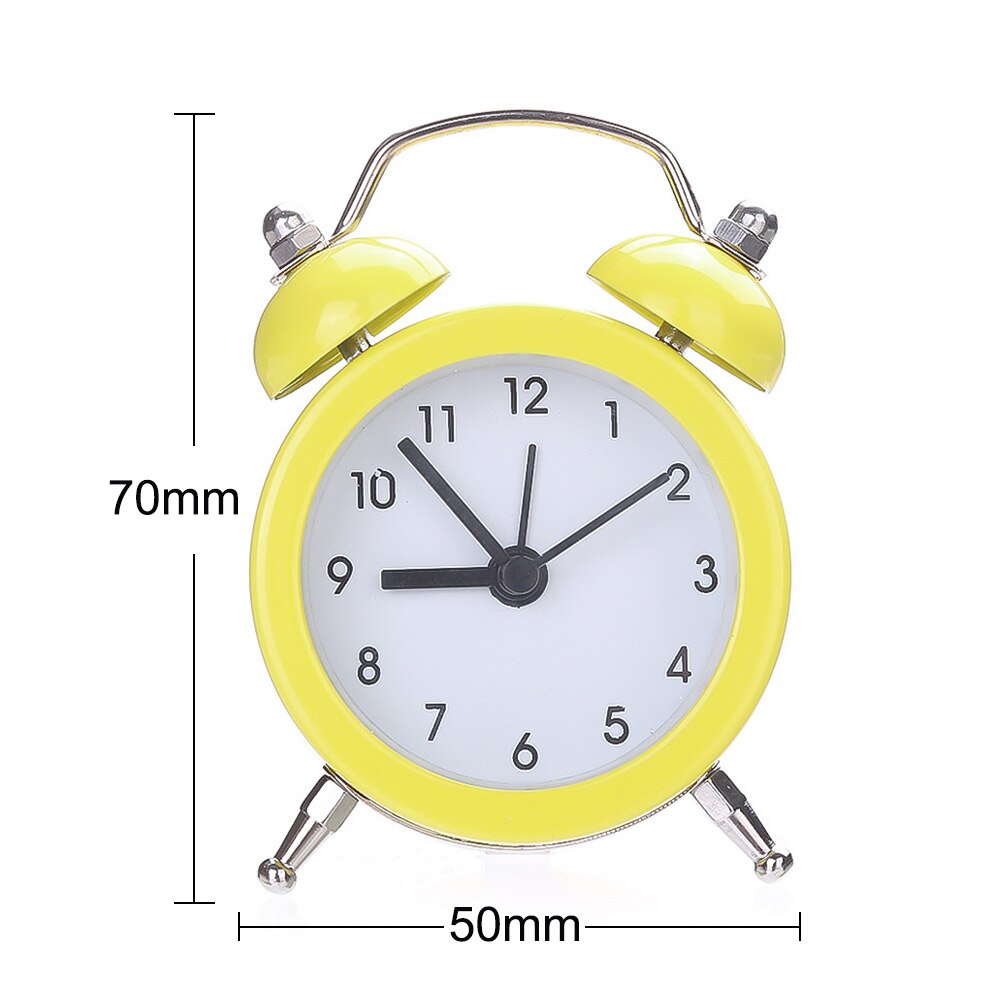 Mini Wecker Reise Glocke Analog Schreibtisch Uhr mit Glocke Camping draussen Werkzeuge Kleine 50mm Quarz Metall nadel: B