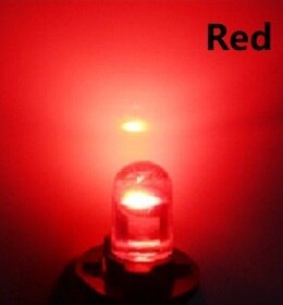 Ampoule LED pour intérieur de voiture T10 W5W 194 12V DC12V, 2/10 pièces, lumière blanche, jaune, rouge, glace, bleu, vert, rose, pour Parking latéral: Red / 10piece