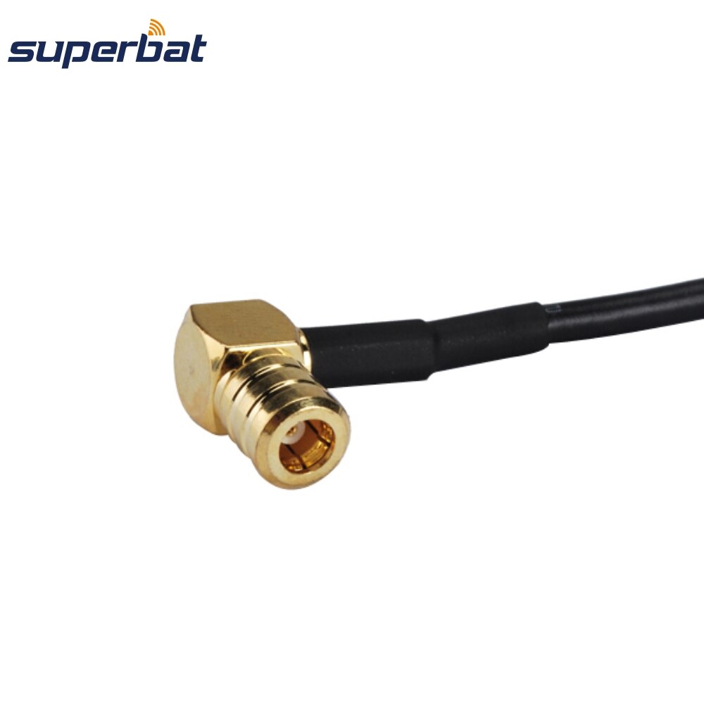 Superbat Car GPS Radio Antenna Extension Cable Connector Fakra Plug Z to SMB Male Right Angle Pigtail RG174 15cm