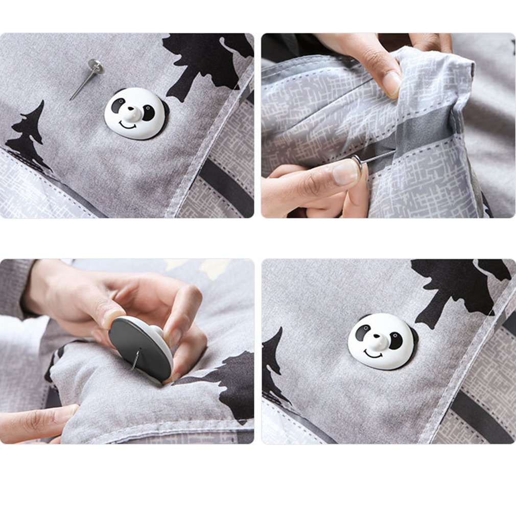 Housse de couette avec boucles Panda Clip de fixation, housse de lit, housse de couette magnétique Anti-glissement, Clip fixe pour vêtements, 24/16/8 pièces