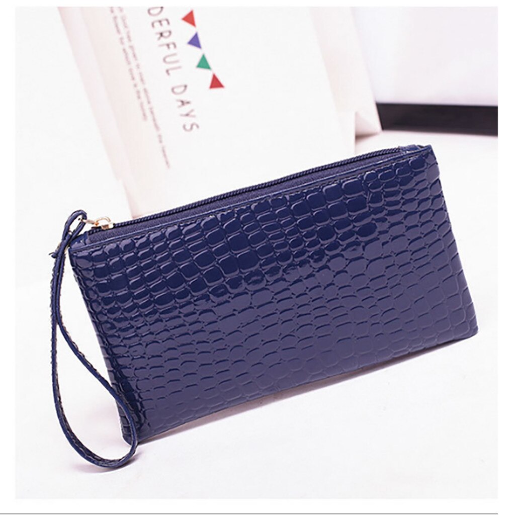 Saco de Embreagem Bolsa Da Moeda das mulheres de Couro Preto Zip Carteira de Couro Bolsas de Negócios Кошелёк Женский #5 Harajuku Alta Qualidade