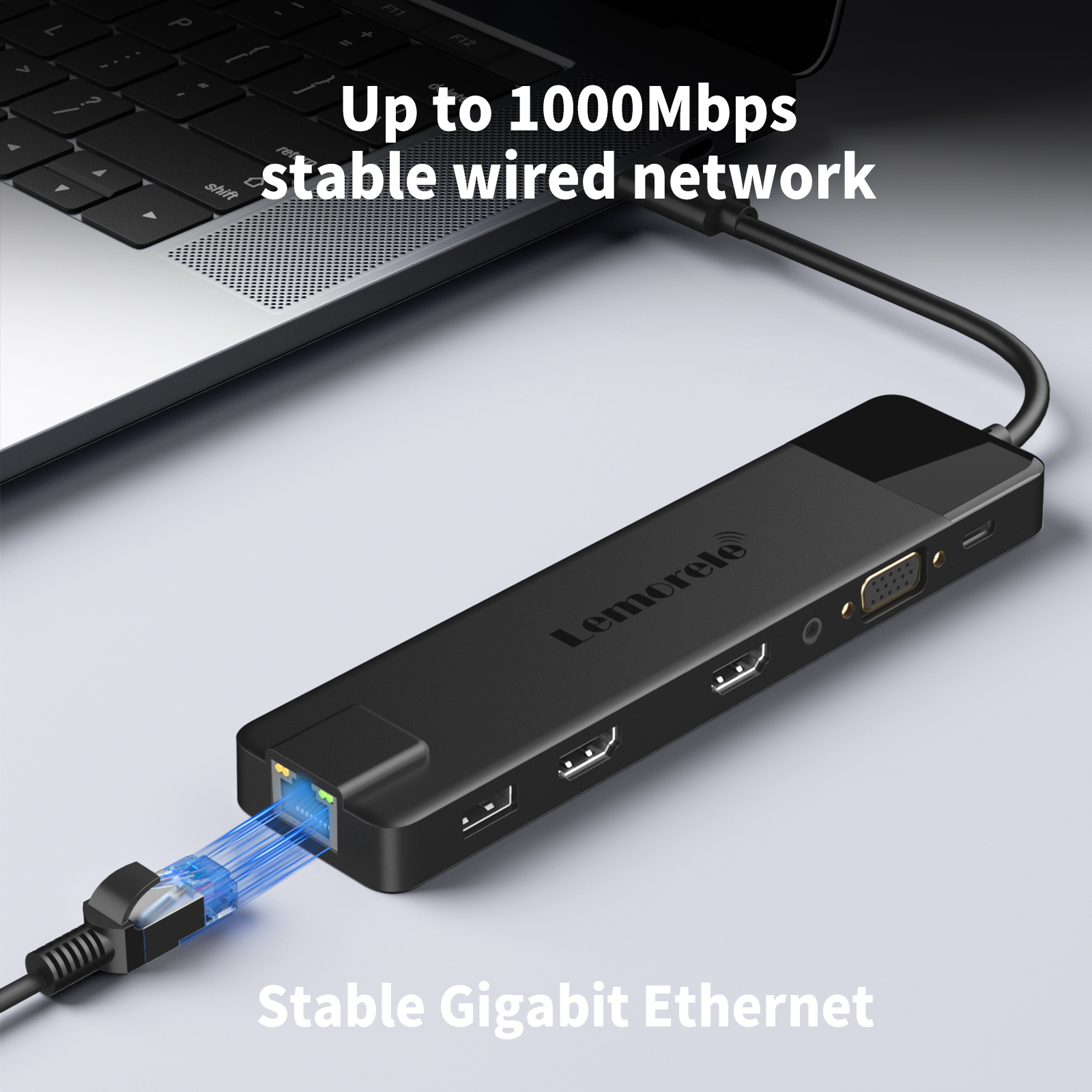 Koncentrator 4K USB USB C do podwójnej stacji dokującej HDMI VGA Gigabit Adapter USB 3.0 VGA Czytniki kart SD do laptopów z systemem Windows
