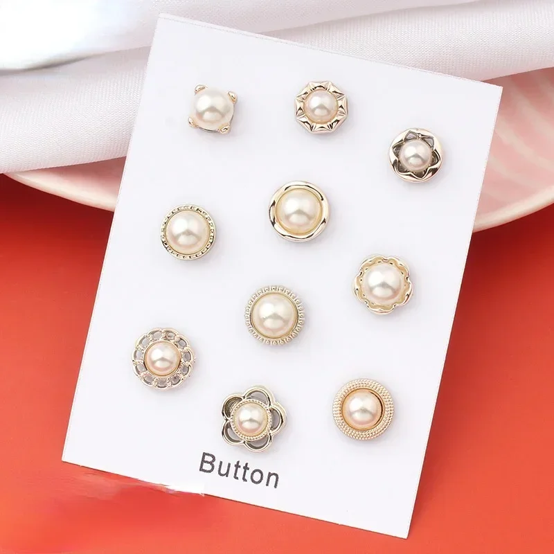 1 set säkra hijabnålar metall pärla magnet broscher knappar kristall magne sjal skjorta krage nål smycken för kvinnor: 5