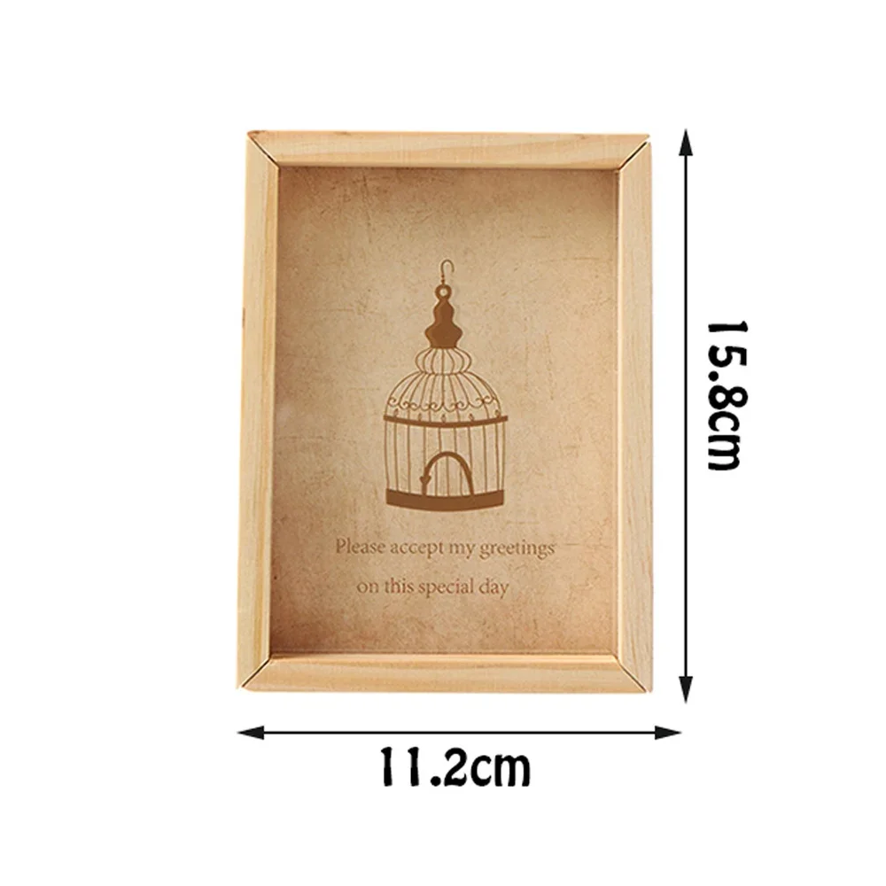 Marco de fotos Vintage de madera para decoración del hogar, Mini marcos de fotos, soporte para muestras de plantas, marco artesanal, decoración de boda: Style2-11.2x15.8cm