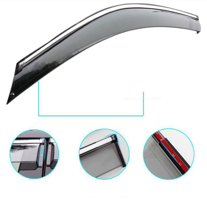 MONTFORD For Suzuki Vitara Escudo ABS Window Visor Vent Shade Rain Sun Guard Deflectors Awnings Shelter Cover