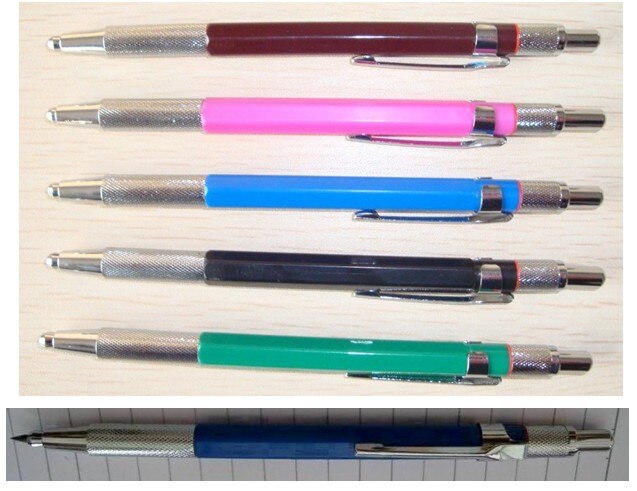 German style 2mm mechanical pencil blue pencil automatic pencil lead holder mines fast