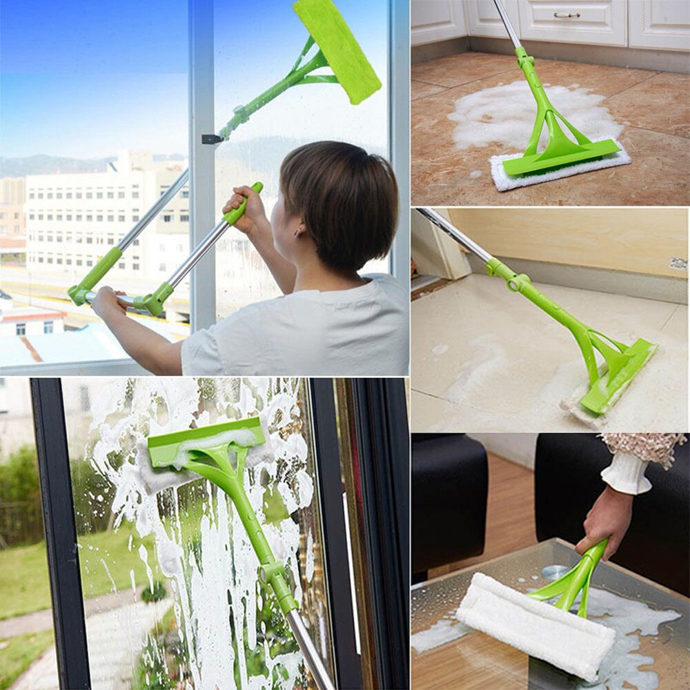 Telescopic Foldable Handle Cleaning Glass Sponge Mop Cleaner Window Extendable