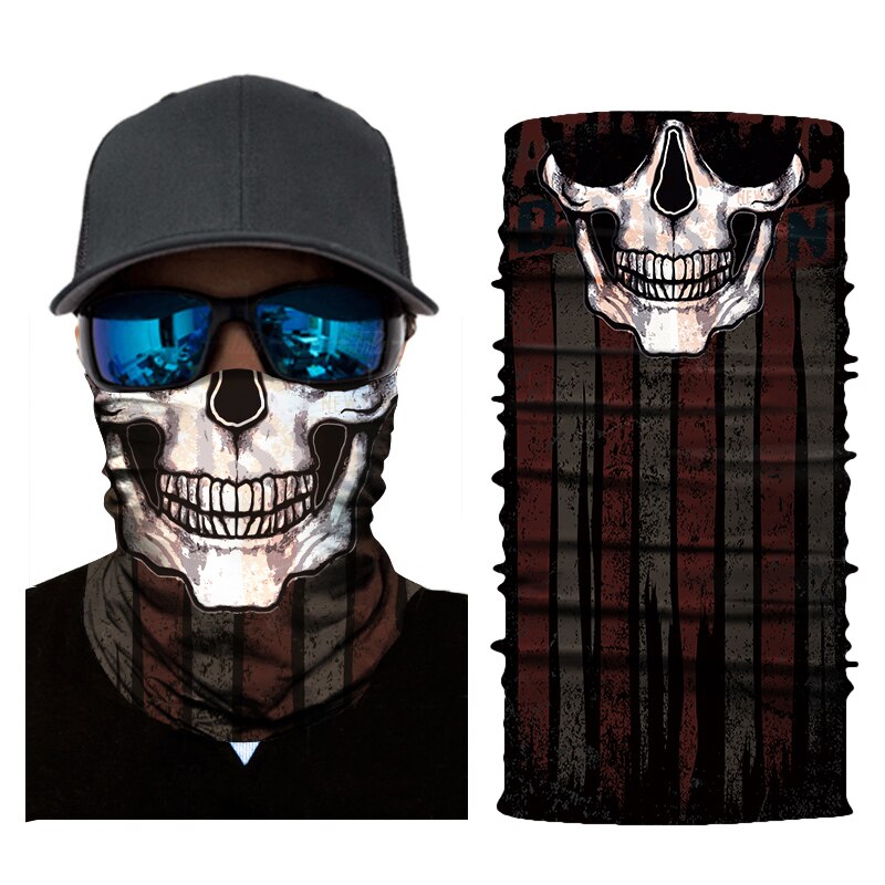 Motorfiets Bivakmuts Magic Hals Gezichtsmasker Nationale Vlag Ghost Skull Motor Motorbike Skiën Sjaal Bandana Head Shield Helm Heren: AC064