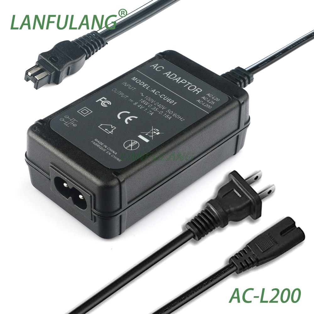 LANFULANG AC-L200 AC Power Adapter/Carregador para Sony DCR-SR52 DCR-SR57 DCR-SR62 DCR-SR65 DCR-SR72 DCR-SR82 DCR-SX40 DCR-SX43