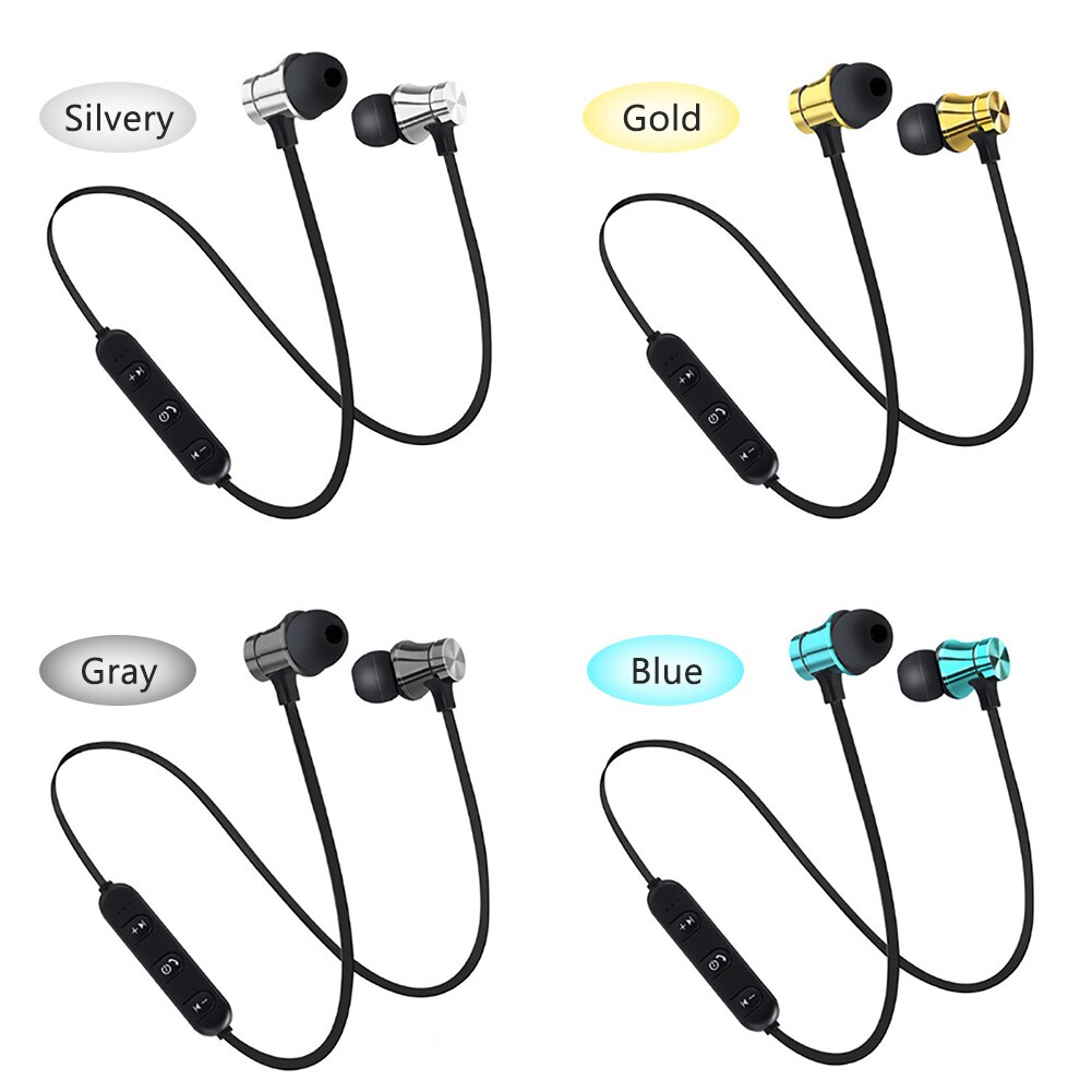 Magnetische Draadloze Bluetooth Sport In-Ear Koptelefoon Stereo Oordopjes Headset Met Microfoon Ruisonderdrukking Voor Xiaomi Redmi Huawei Honor