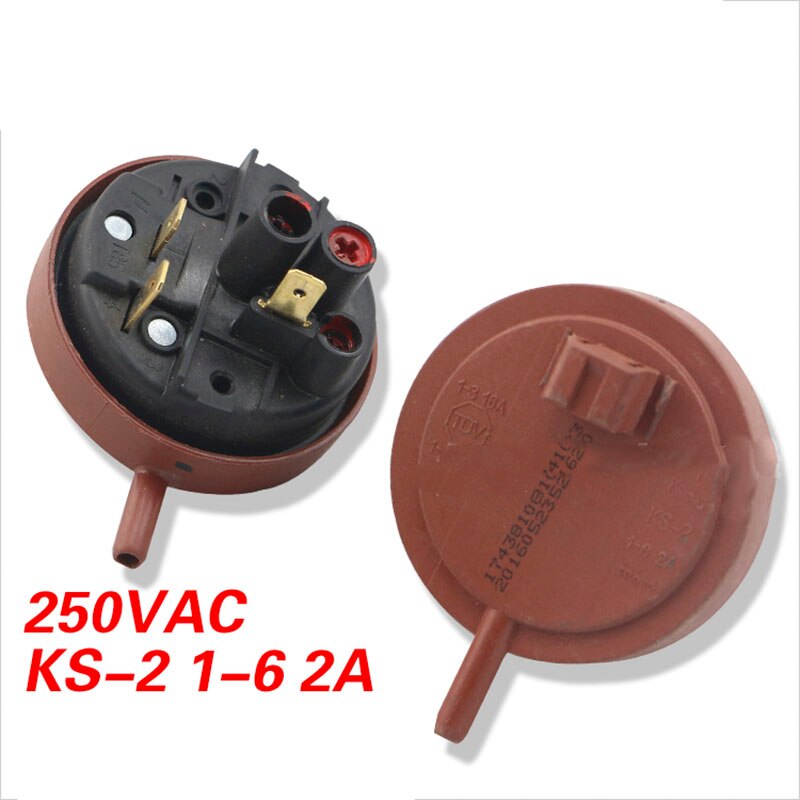 1pc washing machine water level sensor switch 250VAC KS-2 1-6 2A for Drum washing machine switch control pressure sensor