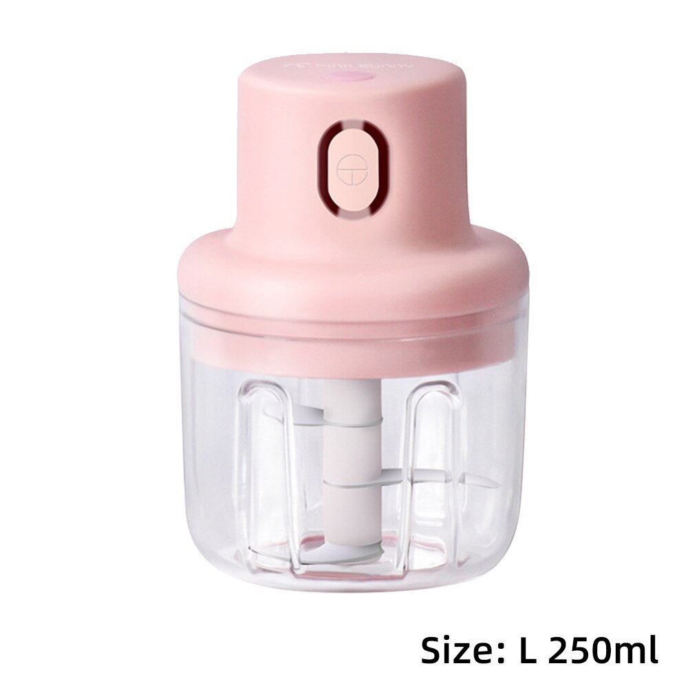 Portable Mini Electric Food Chopper Fruit Vegetables Tools Or Meat Fruit Vegetable Chopper Cutter Kitchen Gadget: 250ml