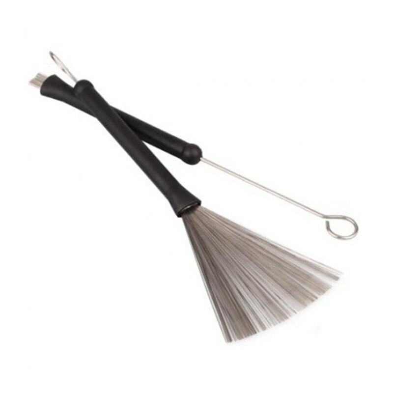 Wire Drum Brush Metal Drum Stick Metal Wire Drum Brush Cleaning Tool Portable Jazz Drum Dedicated Pair