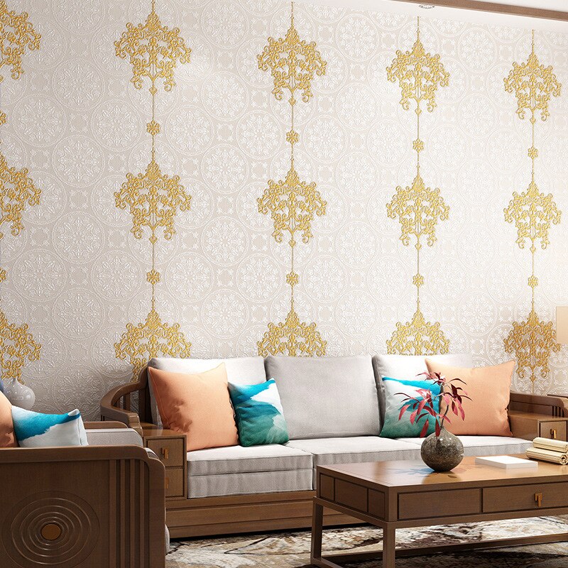3D Chinese AB red wallpaper bedroom living room TV background wall antique Chinese wallpaper Chinese style: Light Green