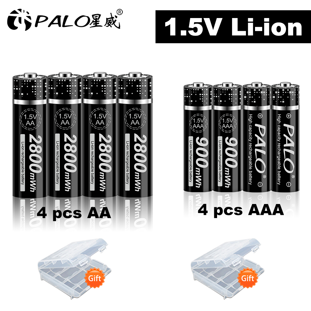Batterie lithium-ion rechargeable, 1.5V, 2800 mWh, 1.5V, pour télécommande, souris, petit ventilateur, jouet électrique