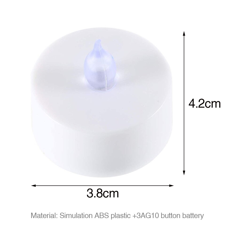 4PCS Electronic Candles Lights Flickering Lovely Night Light Colorful LED Candle Battery Operated Birthday Wedding DIY Decor