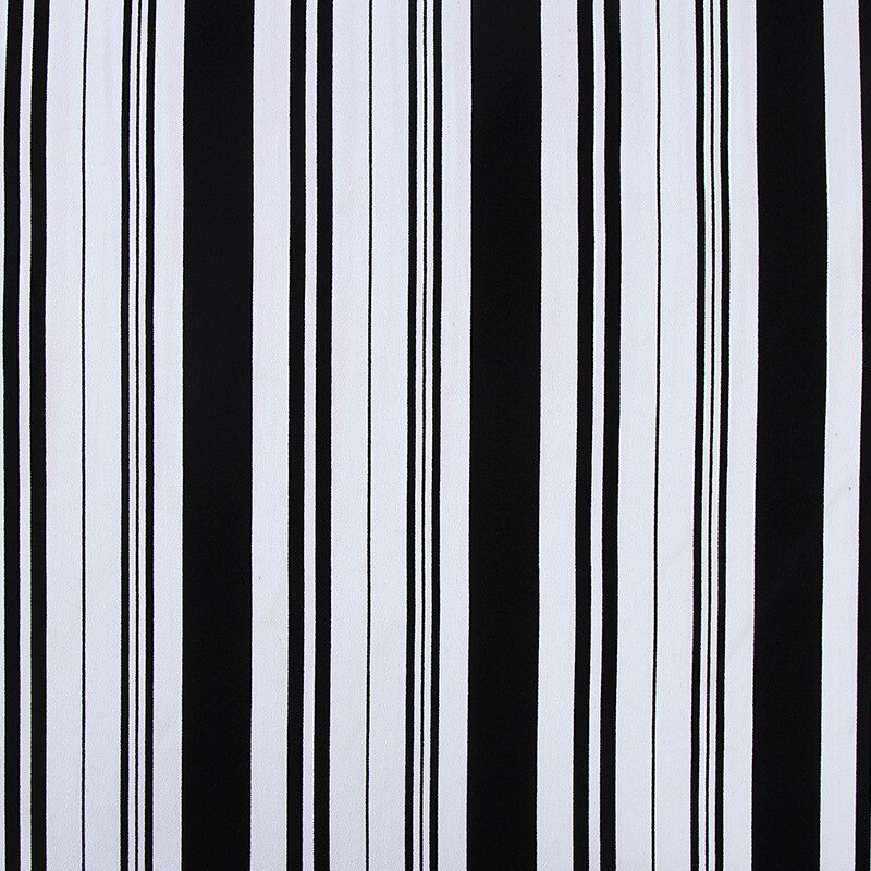 Black and White Vertical Stripes Chiffon Dress Pants Fabric