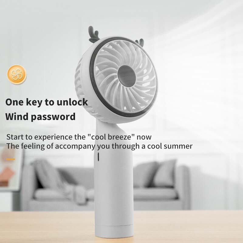 2022 Mini Portable Fan Cartoon Handheld Fan Portable Usb Charging Student Dormitory Cute Portable Mute