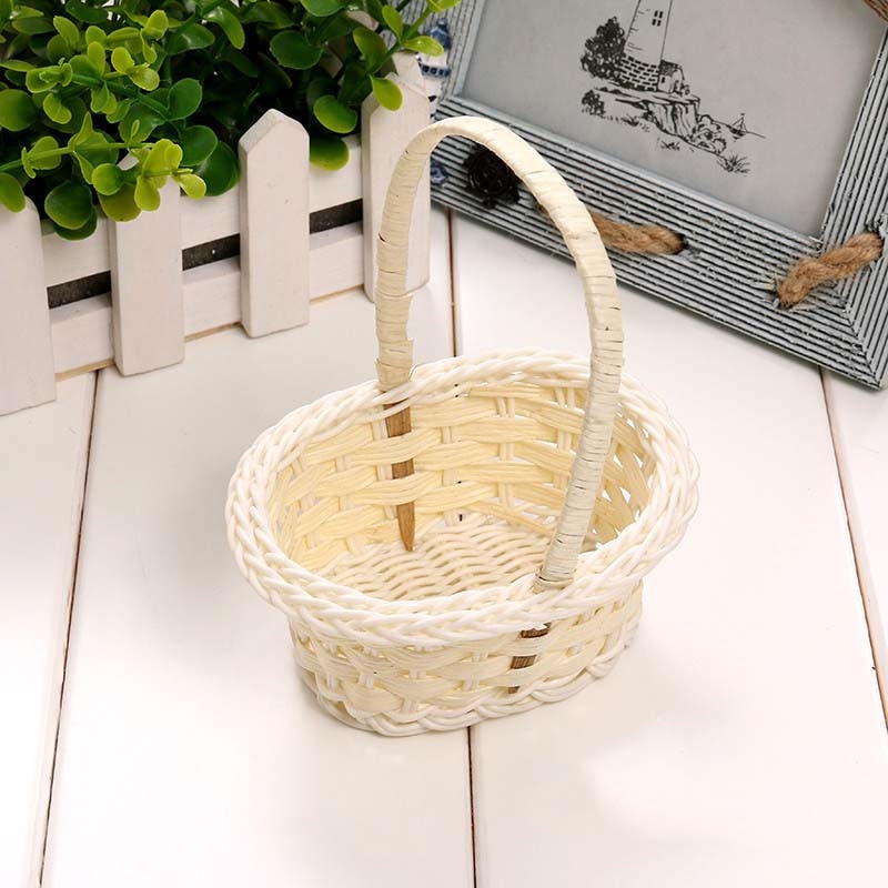 , almacenamiento de tejido, decoración de canasta de flores, ropa con estampado de frutas, soporte para artículos diversos, organizador, Cosméticos de ratán, cesta de Picnic de té