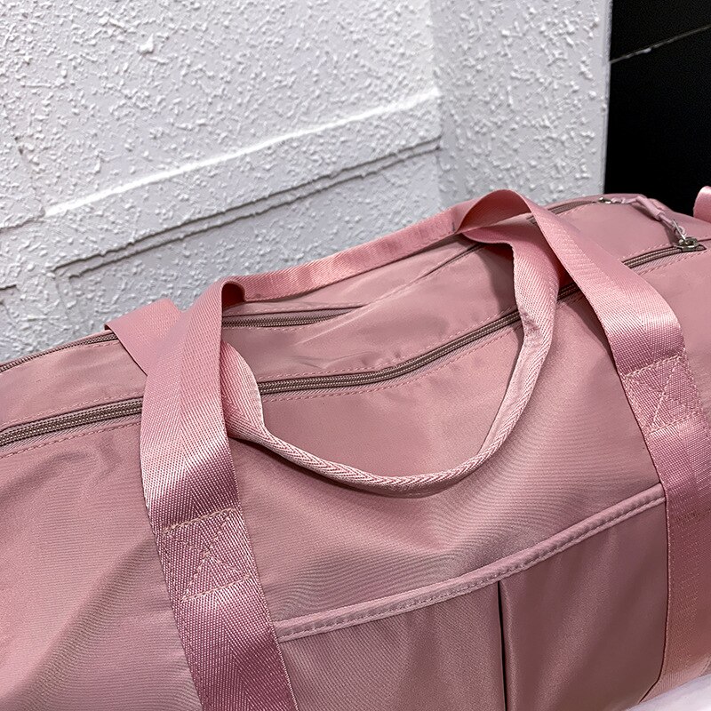 Nylon dames heren reis sport gym schoudertas grote waterdichte nylon handtassen zwart 4 kleuren outdoor sporttassen