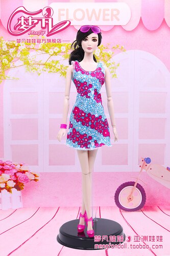 30cm Doll Dress Clothes suit for licca For ob24 ob27 Doll for Mengfan Doll Accessories Baby Toys Best Girl': Black