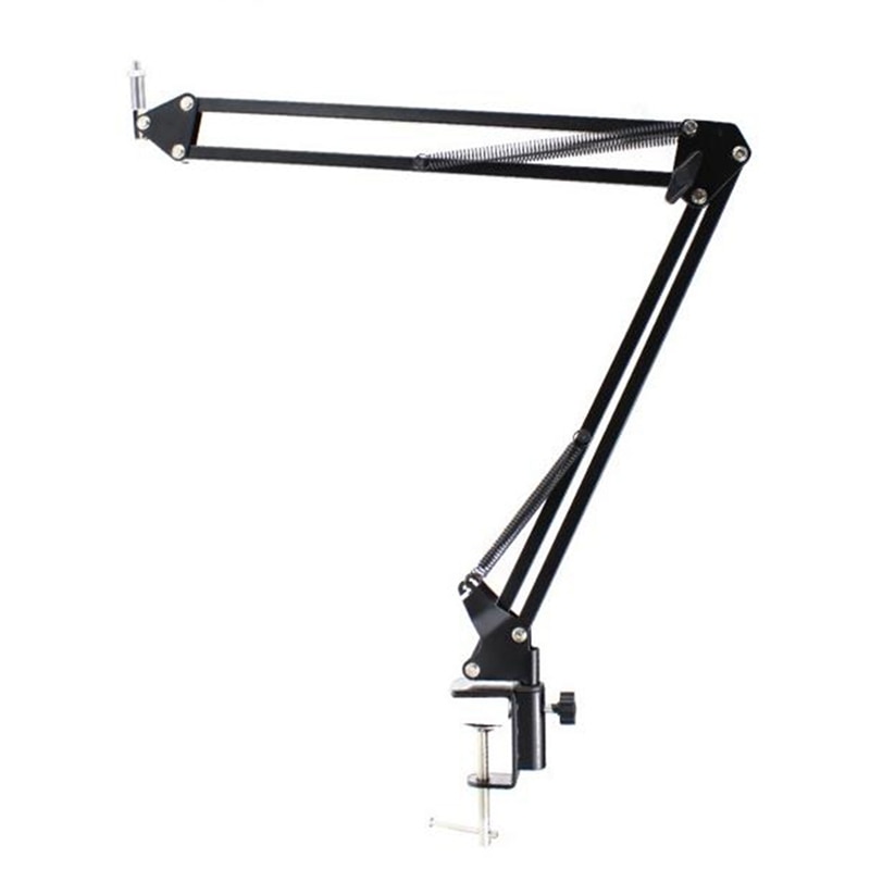 Recording Webcam Holder Stand Clip Mic Adjustable Suspension Boom Table Bracket with Shock Holder Mount for Webcam