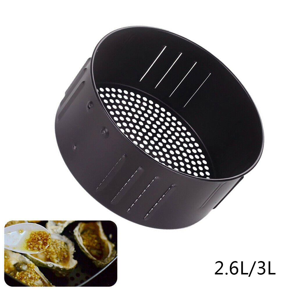 2.6l 3.5l antiaanbaklaag airfryer mand bakken afvoer olie pan frituur accessoires gietijzer bakken brood cake bodem gaas