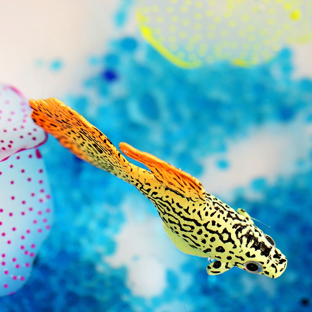 Dekoration guldfisk akvarium vandmænd kunstig glød effekt akvarium ornament undervands levende lysende ornament vandland