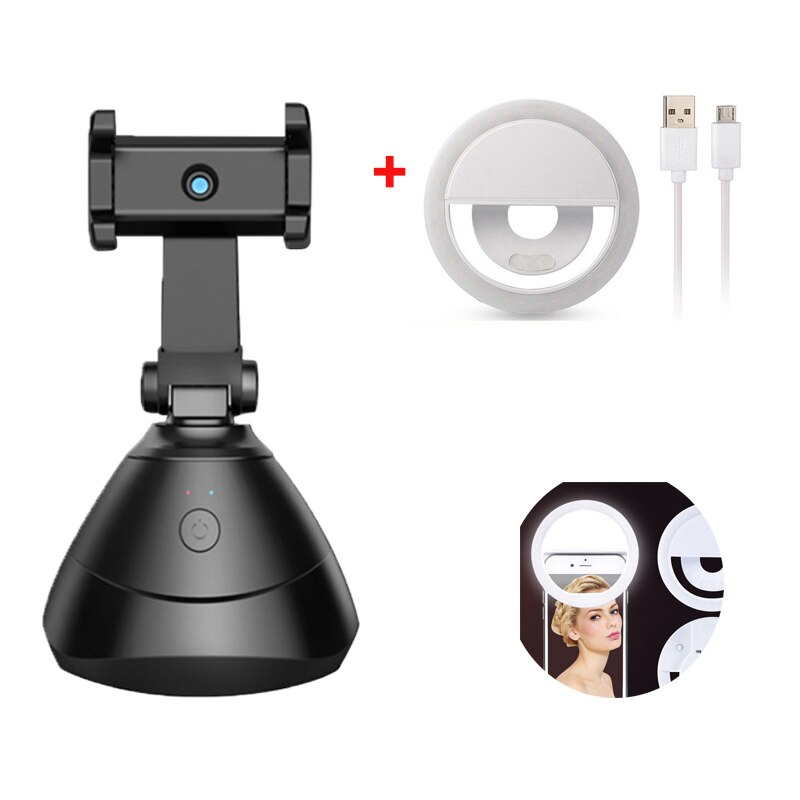 Auto Smart Shooting Selfie Stick 360° Rotation Auto Face Tracking Device Object Tracking Vlog Camera Smart Phone Holder: with fill light C