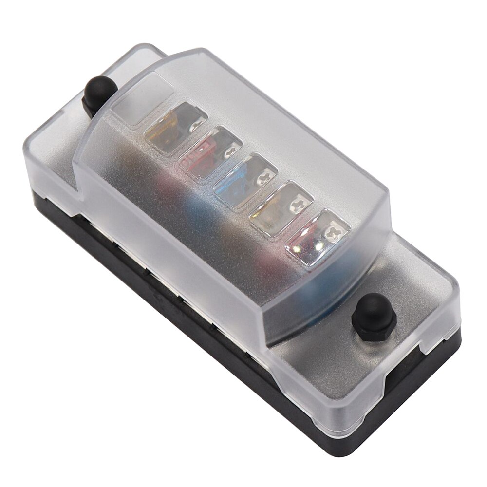 Universal Car Fuse Holder Box DC32V 6-way Independent Negative Function for Car Boat Marine Auto Electrical Line Protection
