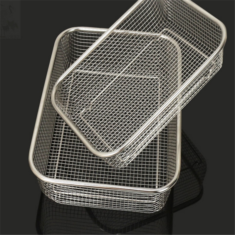 Colador cuadrado grueso de acero inoxidable, frutas y verduras rectangular utensilio de cocina para lavar, cesta de lavado para fregadero de cocina