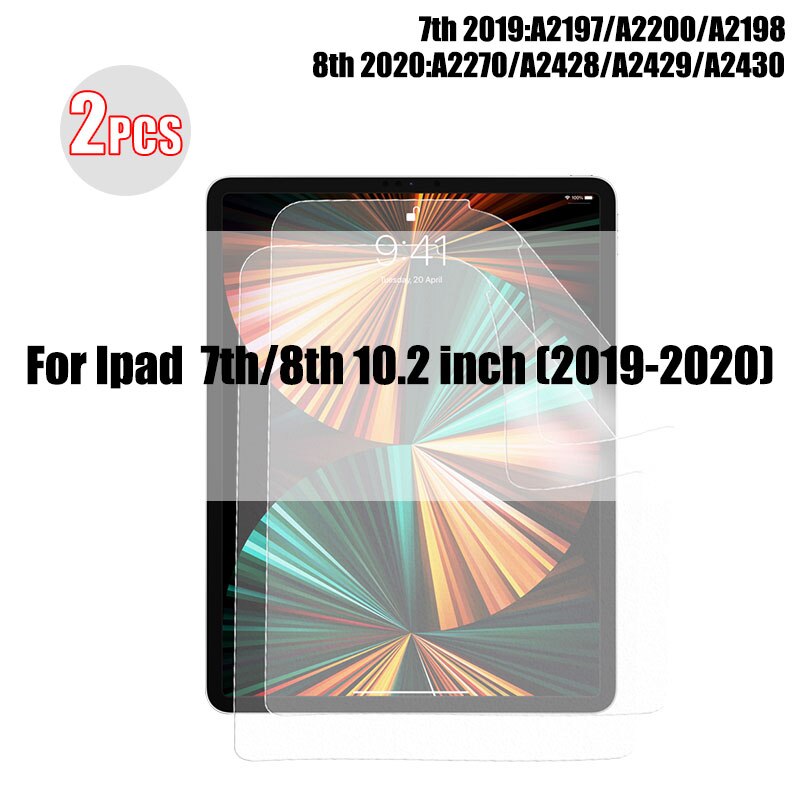 2 sztuk papieru Tablet jak Screen Protector dla Ipad Pro 11 12.9 2021 10.5 10.2 2020 9 Film dla Ipad Air Mini 6 5 4 3 2 1 bez szkła: 7th 8th 10.2 inch