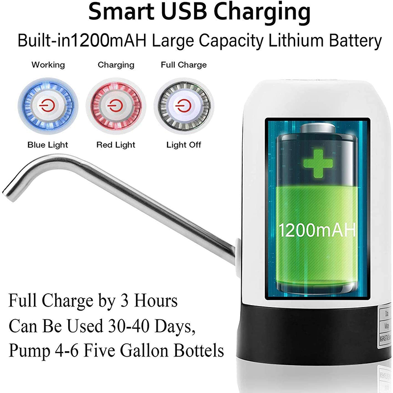 Hjem innretninger vannflaske pumpe mini fett vann elektrisk pumpe usb lade automatisk bærbar vanndispenser drikke dispenser