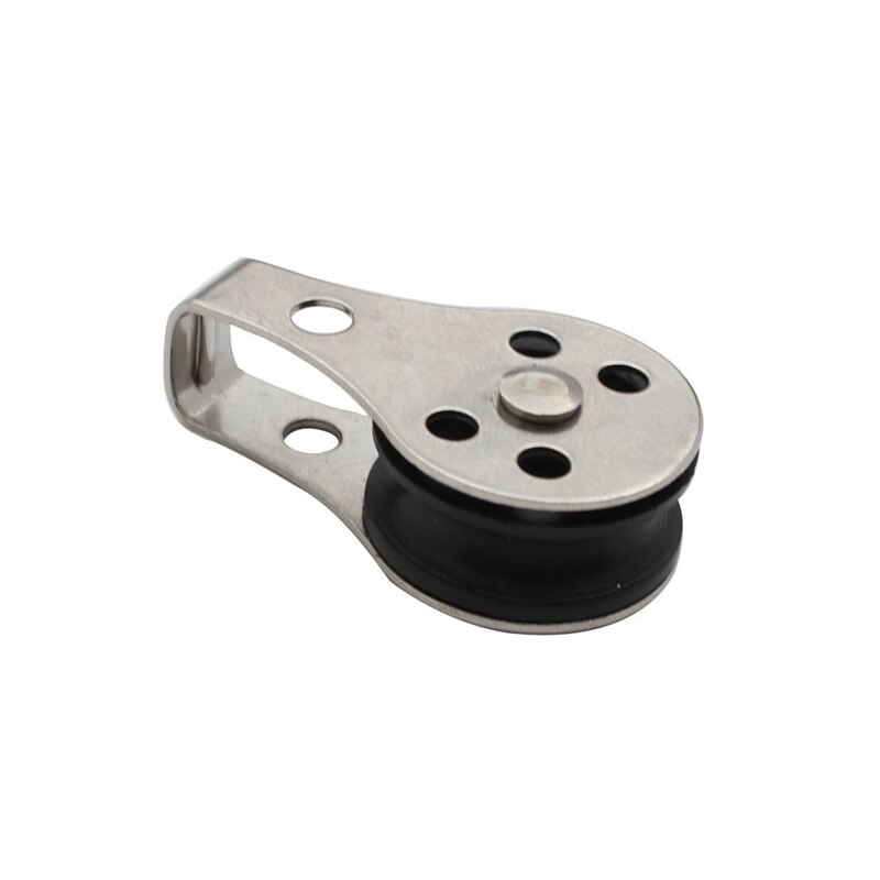 5 sztuk ze stali nierdzewnej stalowe koło linowe 25mm bloki liny sprzęt morski dla kajaka łódź kajakowa kotwica wózek zestaw