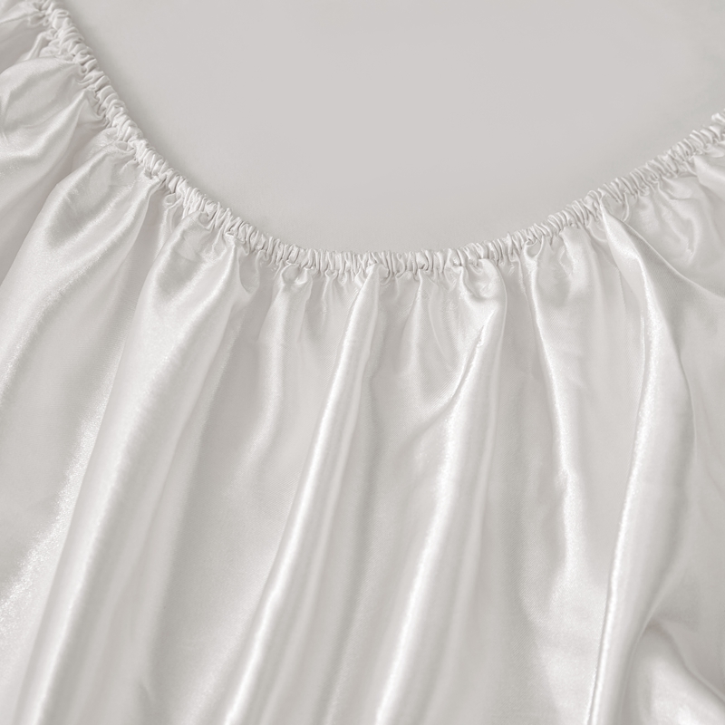 High-End Rayon Satin Fitted Sheet Silky Solid Color Bed Sheet Elastic Band Sheets Smooth Bedsheet Mattress Cover 150x200 180x200