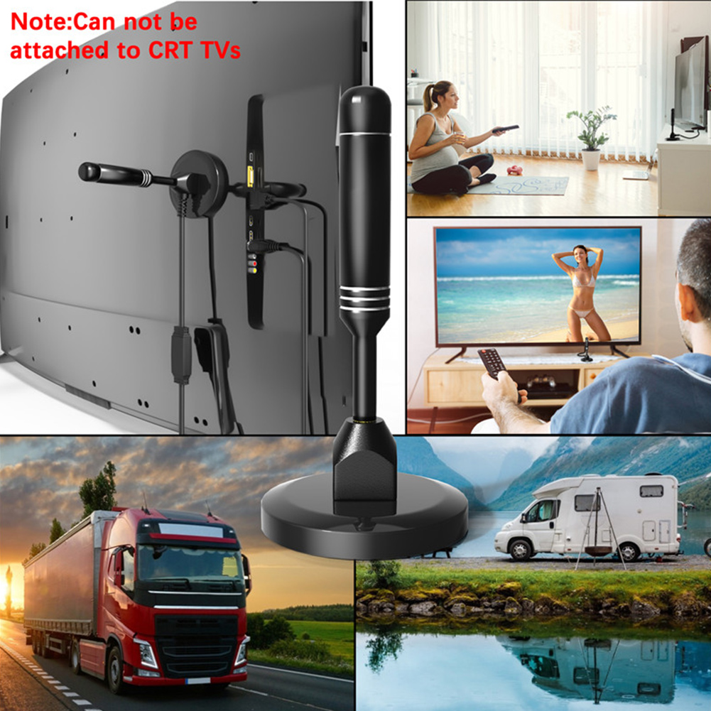 Amplified HDTV Antenna 37dB High Gain Multi-use HDTV Digital Box Indoor Antenna Home TV Aerial Support 4K 1080p All Television