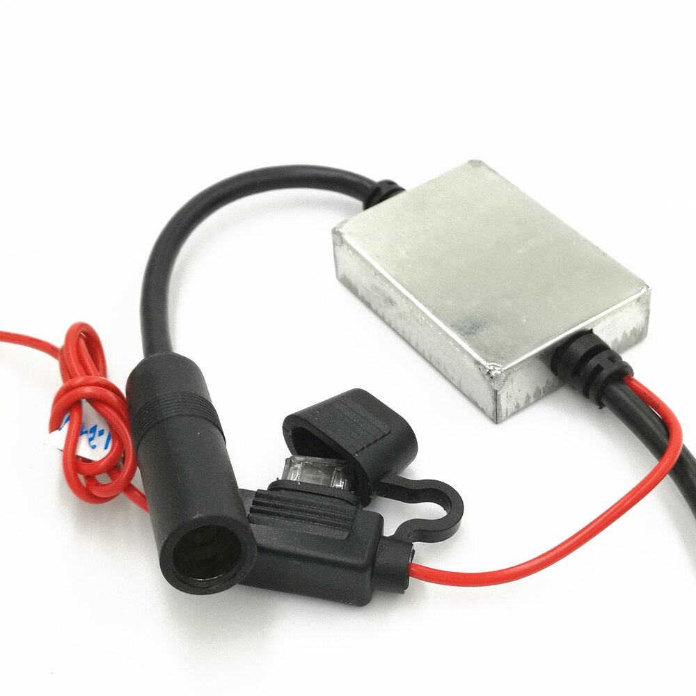 Wzmacniacz sygnału FM przeciwzakłóceniowy metalowy samochód antena radio uniwersalny automatyczny wzmacniacz FM wzmacniacz 88-108 Mhz 12V(6.8)