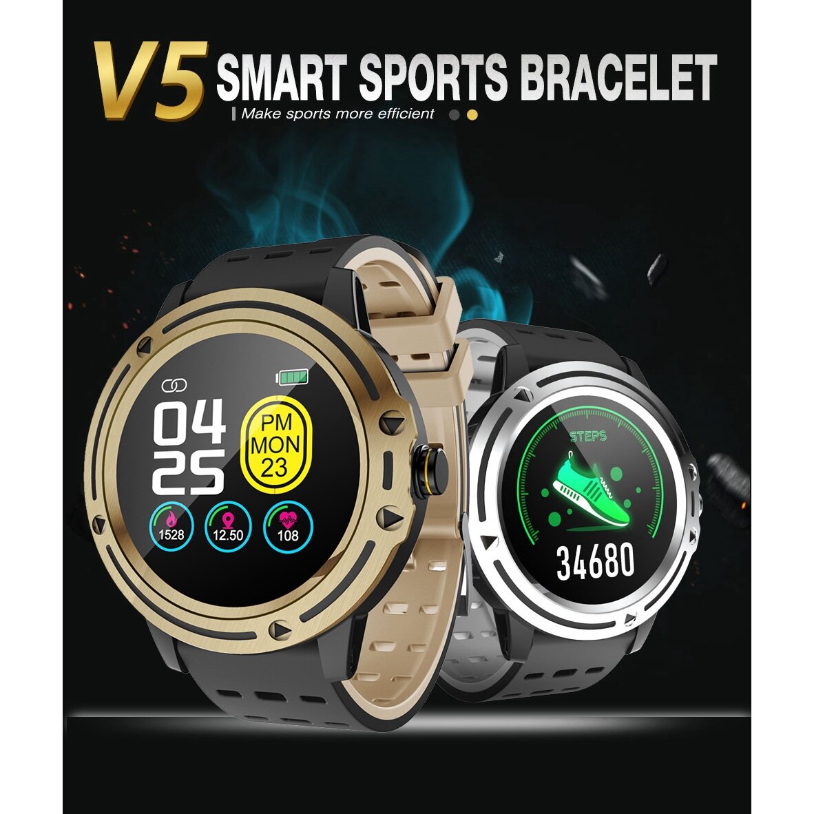 V5 Smart Watch Sport Bracelet Fitness Tracker Blood Pressure Heart Rate for Xiaomi IOS Androi