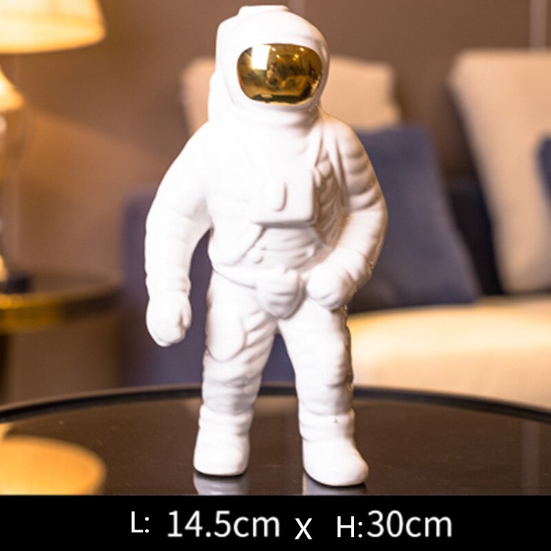 European Style Ceramics Spaceman Space Shuttle Craftwork Ornaments Desktop Decoration Office Home Furnishing Articles A2202: B