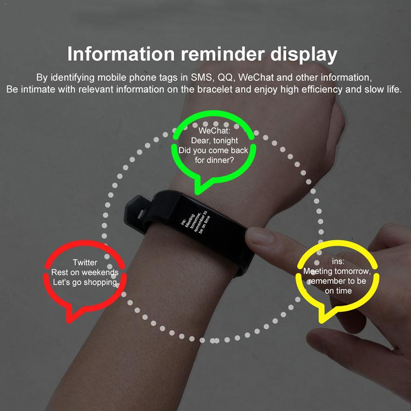 Waterdicht Stappenteller Slimme Bloeddrukmeter Hartslag Fitness Tracker Stappenteller Lopen Stappenteller Polshorloge 115Plus