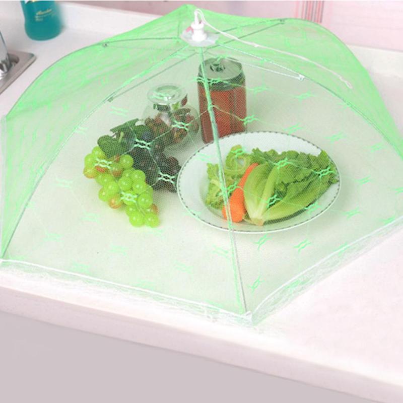 Hexagonal Active Dish Cover Folding Dish Cover Umbrella Type Lace Dish Cover Rice Cover