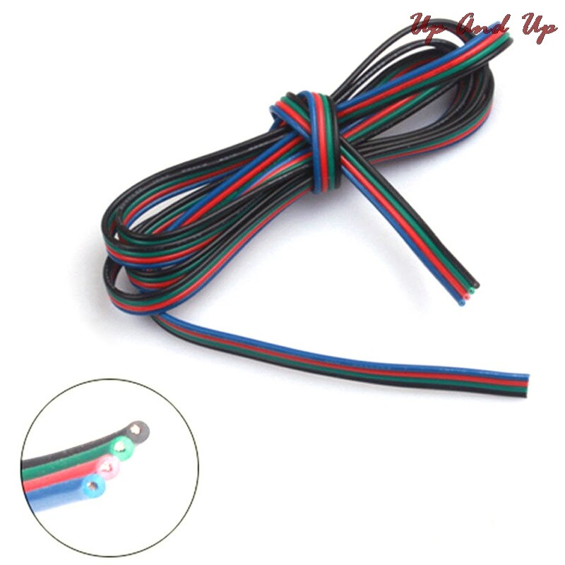 1m 5m 10m 4 PIN RGB Led Wire Cable LED RGB Cable Extension Wire Cord For RGB 3528 5050 5630 7020