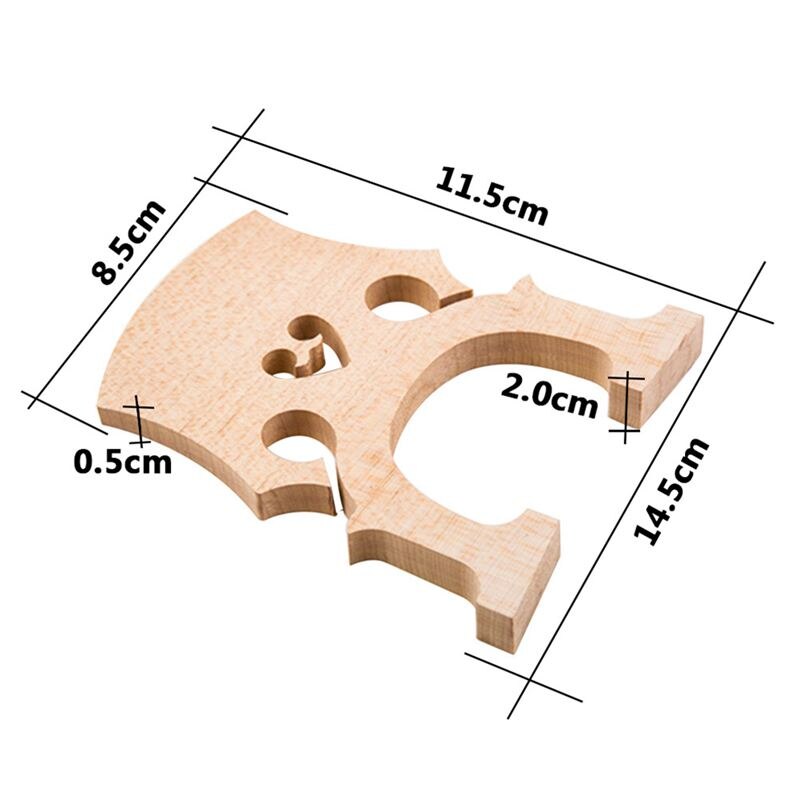 Cello Bridge for 1/8 Size Cello Exquisite Maple Material