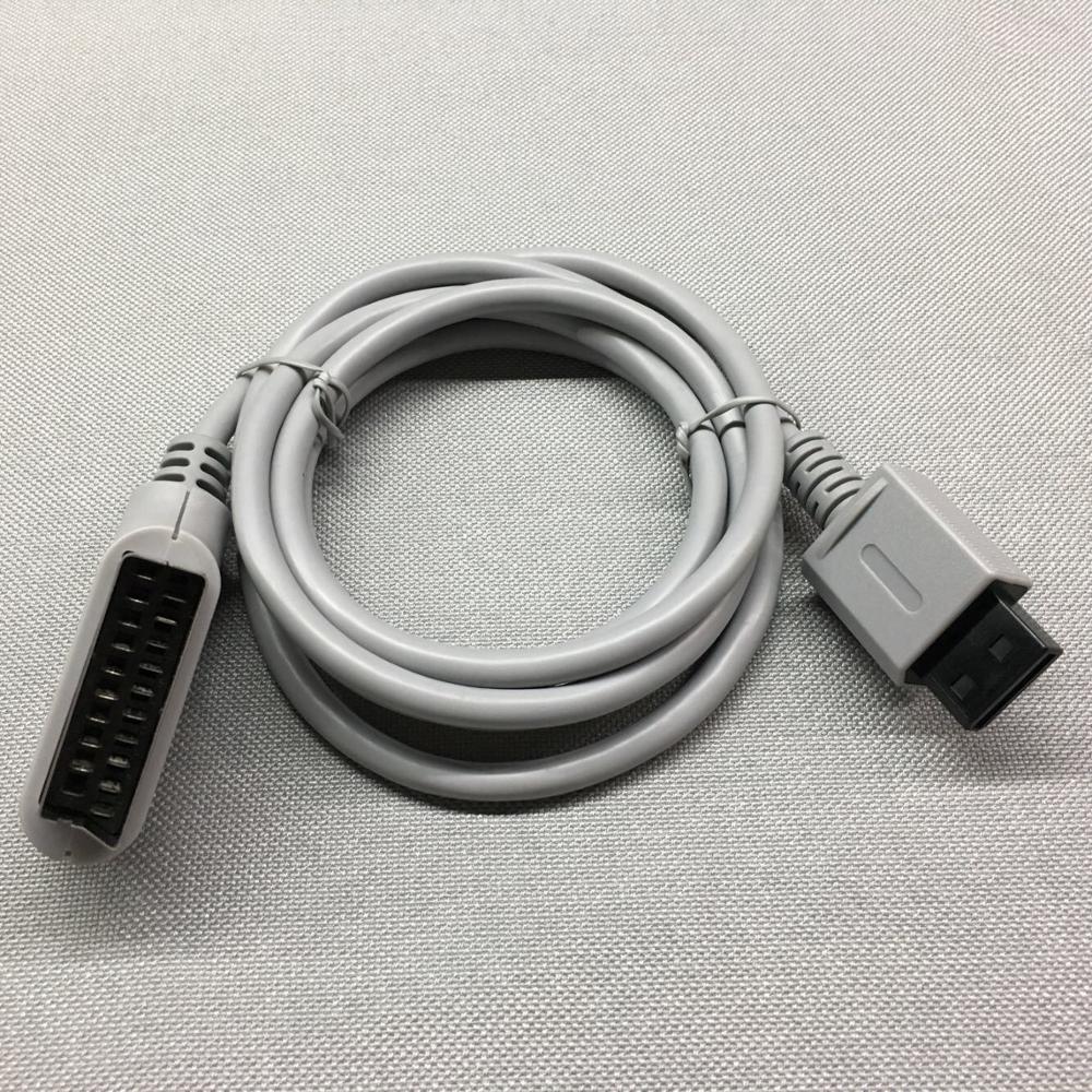 Bukim 1.8m eu versjon plugg rgb scart kabel video hd hdtv ledning for wii konsoll spill