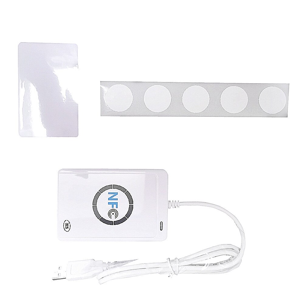 Acr 122u nfc-lukija kirjoittaja usb-liitäntä  + 5 kpl 213 nfc-tunniste  + 2 kpl uid-kortti + ilmainen sdk: Acr 122u